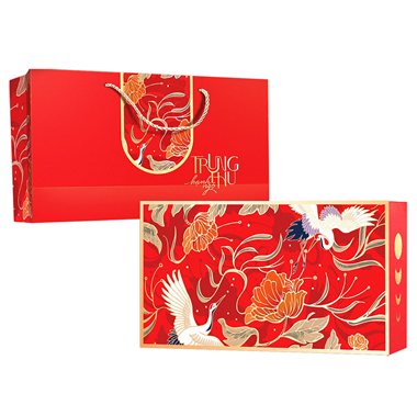 Hình ảnh củaHỘP TRUNG THU 2 BÁNH HOÀNG HOA NGUYỆT CÁT ĐỎ